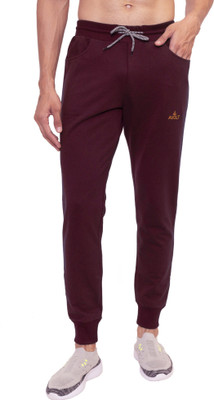 AVOLT Solid Men Maroon Track Pants