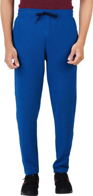 HouseOfCommon Solid Men Blue Track Pants