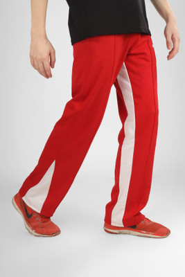 WEARDUDS Self Design Men Red Track Pants