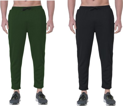 ROARERS Self Design Men Black, Green Track Pants