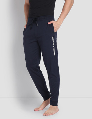 U.S. POLO ASSN. Solid, Printed Men Blue Track Pants