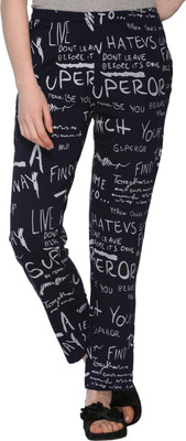 HouseOfCommon Printed Women Dark Blue Track Pants