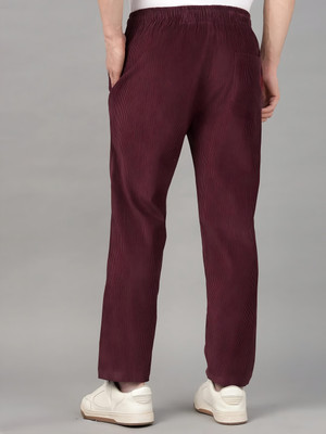 SB Trend Solid Men Purple Track Pants