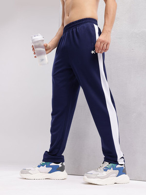HRX by Hrithik Roshan Colorblock Men Dark Blue Track Pants