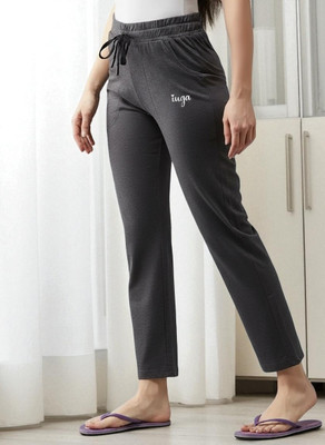 IUGA Solid Women Grey Track Pants