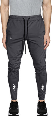 Z-DEVIL Solid Men Grey Track Pants