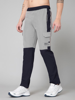 Turnfit Colorblock Men Grey Track Pants
