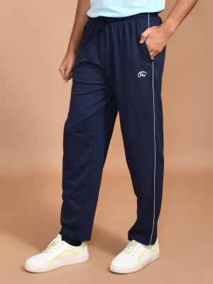 SKYKNIT Solid Men Dark Blue Track Pants