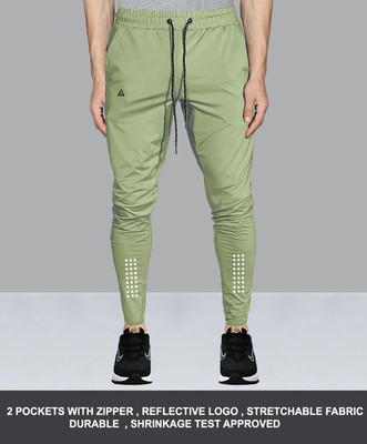AVOLT Polka Print Men Green Track Pants