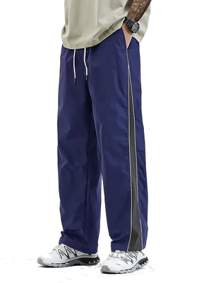 The Modern Soul Striped Men Blue Track Pants