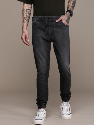 WROGN Solid Men Grey Track Pants