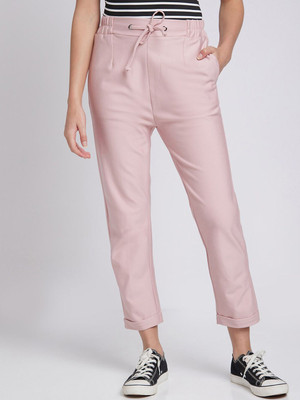 Spykar Solid Women Pink Track Pants