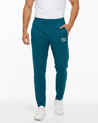 Mdcollecti Self Design Men Blue Track Pants