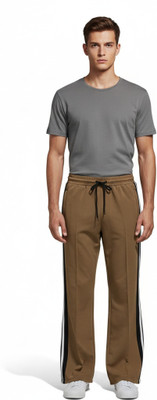 RSE COLLECTION Striped Men Brown Track Pants