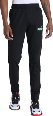 PUMA Solid Men Black Track Pants