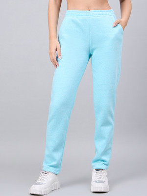 98 Degree North Solid Women Blue Track Pants