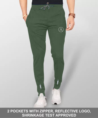 Kashvi Solid Men Dark Green Track Pants