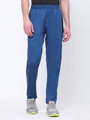 DIDA Solid Men Blue Track Pants