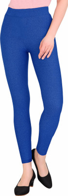 Lactra Solid Women Blue Track Pants