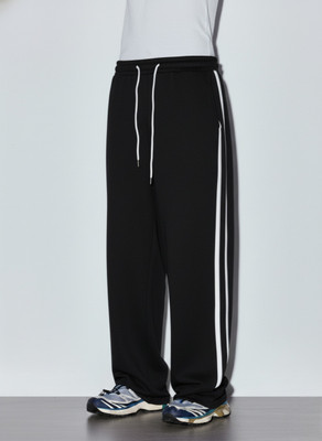 Dockstreet Striped Men White Track Pants