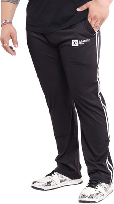 HoC Solid Men Black Track Pants