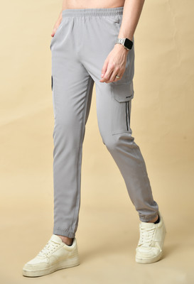 BILDOS Solid Men Grey Track Pants