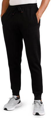 ICABLE Solid Men Black Track Pants