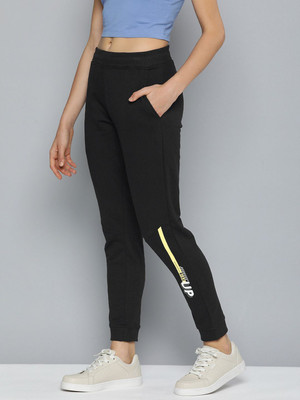 HRX by Hrithik Roshan Printed Women Black Track Pants
