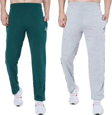 Diwazzo Solid Men Green, Silver Track Pants