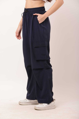 sarvayoni Solid Women Dark Blue Track Pants