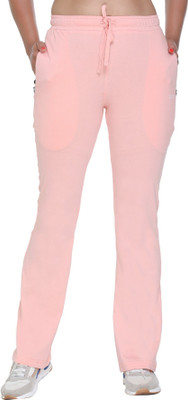 plush Solid Women Pink Track Pants