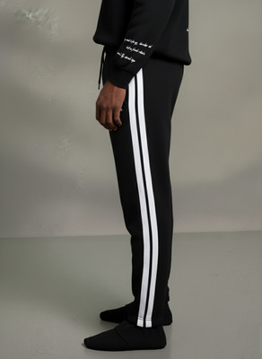 Dockstreet Striped Men Black Track Pants
