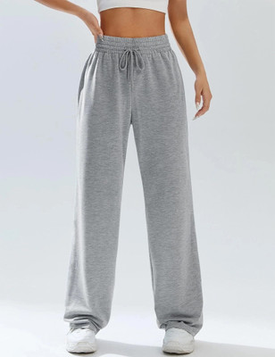 Dockstreet Solid Women Grey Track Pants