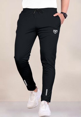 Schmetterling Solid Men Black Track Pants