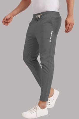 Lieo Trend Self Design Men Grey Track Pants