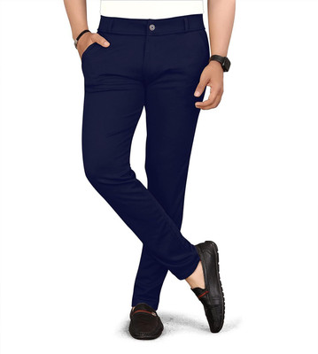STYROVA Solid Men Dark Blue Track Pants