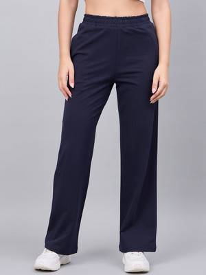 98 Degree North Solid Women Dark Blue Track Pants