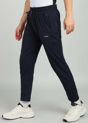 YUNEK Solid Men Blue Track Pants