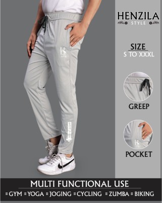 LAHEJA Self Design Men Grey Track Pants