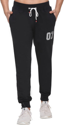 Basis Embellished Men Black Track Pants
