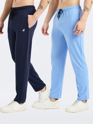 Modeve Solid Men Dark Blue, Light Blue Track Pants