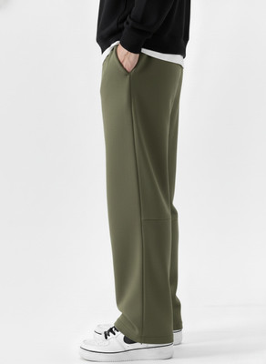 Dockstreet Striped Men Olive Track Pants
