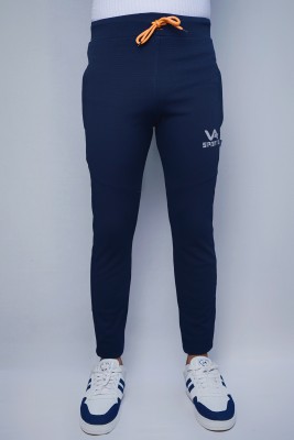 VA SPORTS Solid Men Blue Track Pants