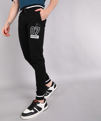 METRONAUT Printed Men Black Track Pants