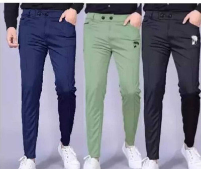 Navaso Solid Men Blue, Light Green, Black Track Pants