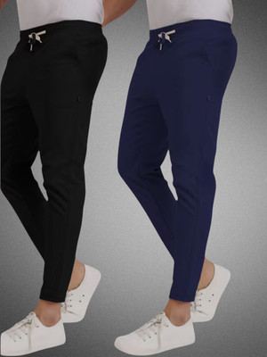 BRIGHT KRAFT Solid Men Multicolor Track Pants