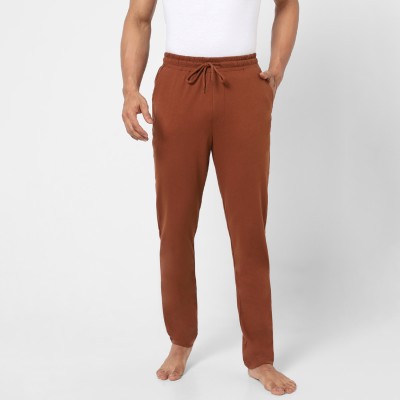 Ajile By Pantaloons Solid Men Brown Track Pants