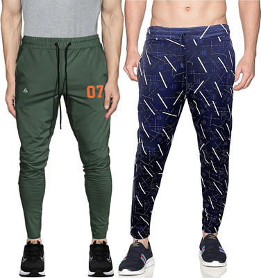 AVOLT Printed Men Olive, Blue Track Pants