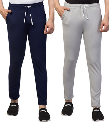 Fabrictown Solid Men Blue, Grey Track Pants