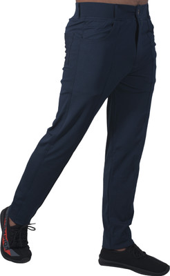 RKM STORE Solid Men Blue Track Pants